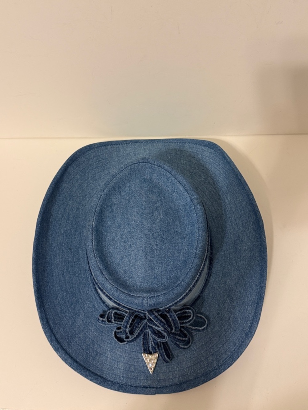 Simply Barbara Denim Cowgirl Hat Rhinestones - Picture 6 of 10